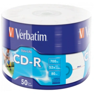 Verbatim Matricas CD-R Data Life 700MB 1x-52X Inkj