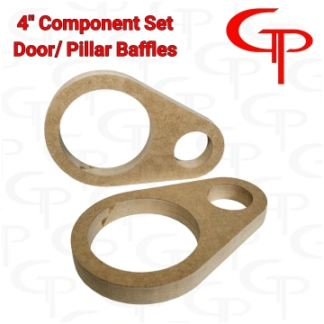 4 inch + Tweeter Component set Door/ Pillar baffle