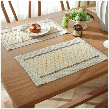 Tischsets Platzsets, 2er-Set Gittermuster mit Quas
