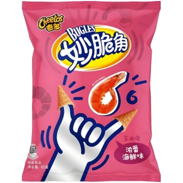 Kukurūzas čipsi CHEETOS BUGLES (SEAFOOD TOMATO), 6