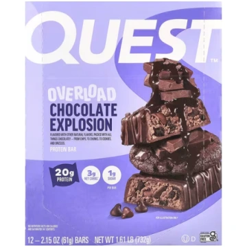 Quest Nutrition, Overload Protein Bar, Chocolate E
