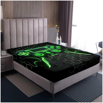 Homewish Gamer Fitted Sheet Game Console 140 x 200