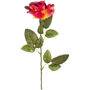 Mākslīgie ziedi, roze, sarkana krās., 60 cm