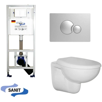 Komplekts Sanit OBT rāmis +poga+Aqualine Classic W