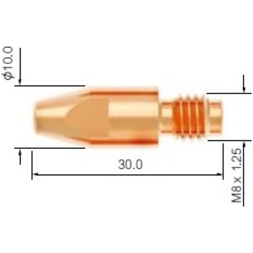 (PB4014-14&UNI) Kontaktdīze E-Cu M8x30-1,4mm, Unia