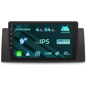 9 collu autoradio BMW X5 E53 1999-2006, Android ra