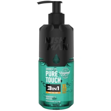 NISHMAN 3in1 dušas gels PURE TOUCH, 480 ml