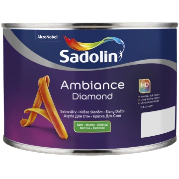 Krāsa Sadolin Ambiance Diamond, balts krās., 0.5 l