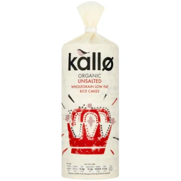 Kallo Organic Unsalted Rice Cakes 130g