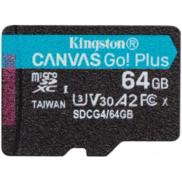 Kingston Memory card microSD 64GB Canvas Go! Plus 