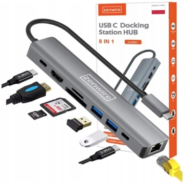 HUB USB Zenwire HUB USB-C Przejciówka ADAPTER 8w1 