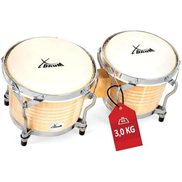 XDrum Bongos Pro Natural, 2 bungas ar 6,5 collu (1