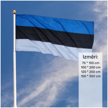 Igaunijas karogs fasādei vai mastam Latvijas Tekst