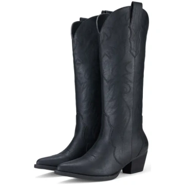 Women's Knee high Cowboy Boots Hemline Fav