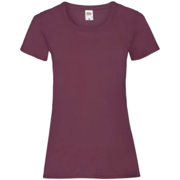 FOTL Lady-Fit ValueWeight T-krekls - bordo krāsā S