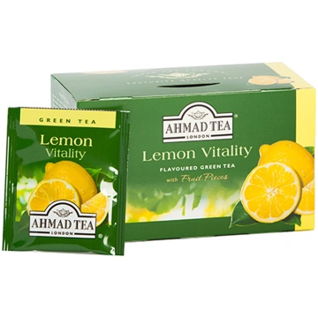 Zaļā tēja AHMAD Alu GREEN LEMON, 20 maisiņi paciņā