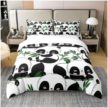 Bērnu karikatūra Panda durvis 100 % kokvilnas sega