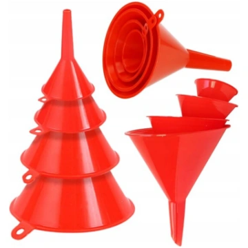Universālu plastmasas piltuvju komplekts dažādiem 