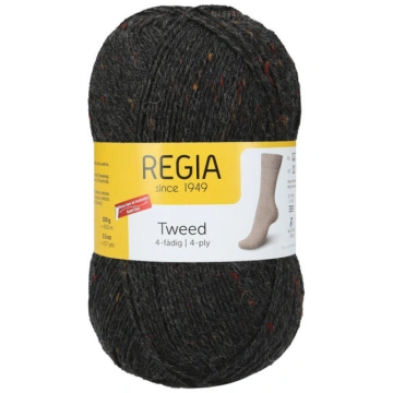 Regia Tweed 4ply Nr 00098 - antracīta tvīds