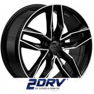 2DRV WH40 (Melns) 8x19 ET40 5x112 66.6