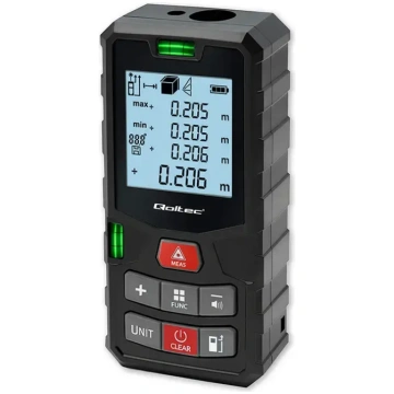 Qoltec High-Precision Laser Distance Meter with Bu