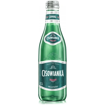 Cisowianka negāzets minerālūdens stikla pudelē 0,3
