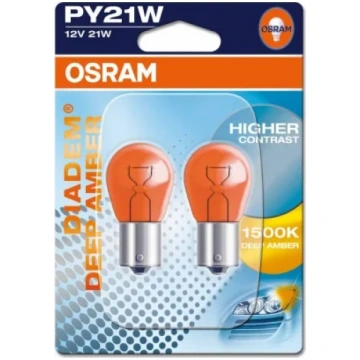 OSRAM LEMPUTĖS PY21W 12V BAU15S BLI2 DK Tiešsaiste