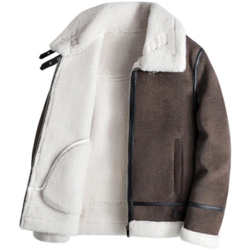 Hunting Suit Fur Integrated Men"s Short Motorcycle