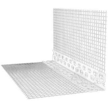 PVC stūris ar sietu ALBAU 2.5m balta