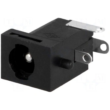 Socket | DC supply | male | 5,5/2,5mm | with lock 