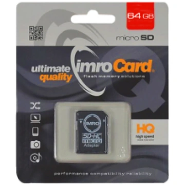 Imro memory card 64GB microSDXC cl. 10 UHS-I + ada