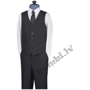 Elegants komplekts zēniem melns, veste + bikses, I