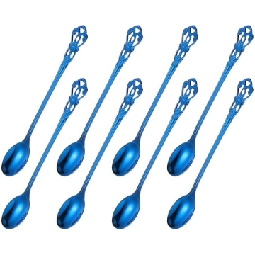 sourcing map Long Handle Ice Tea Spoon 7 collu ner