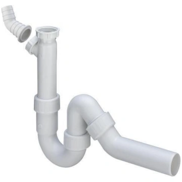 PVC sifons 11/2"x50 ar veļas mašīnas pieslēgumu Vi