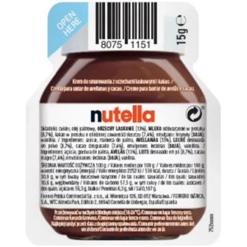 NUTELLA riekstu-šokolādes krēms, 15g FERRERO