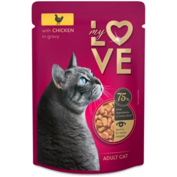 MY LOVE pilnvērtīgi konservi pieaugušiem kaķiem ar