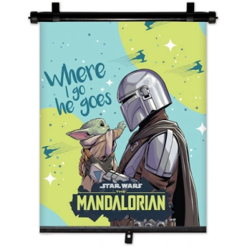 RETRACABLE AUTO SHADE MANDALORIAN DISNEY BABY ART#