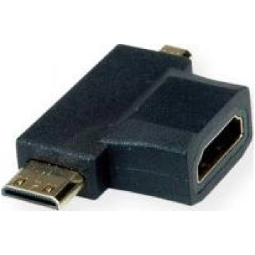 VALUE HDMI T-Adapter HDMI - HDMI Mini + HDMI Micro