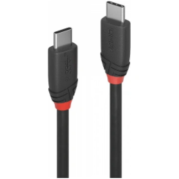 Lindy 1.5m USB 3.2 Type C Cable 3A, Black Line
