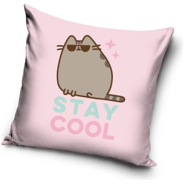 Rozā spilvens ar Pusheen kaķīti