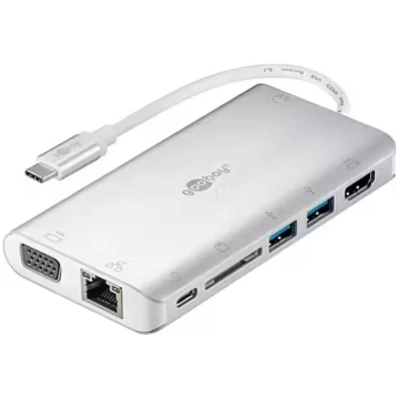 Goobay USB-C Premium Multiport Adapter 49850 Silve