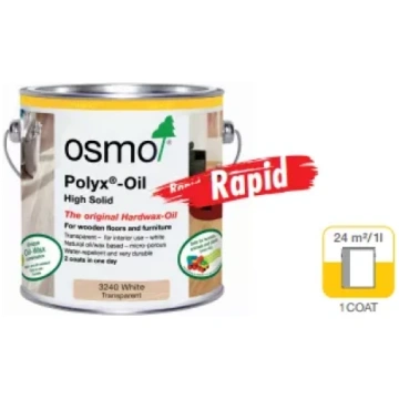 OSMO 3240 Eļļa ar vasku 0.75L ātri žūstoša Balta c
