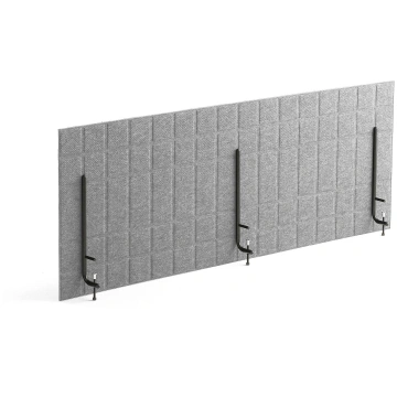 Galda starpsiena Split, 1600x600 mm, gaiši pelēka