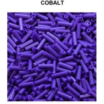 Miyuki sēklu pērlītes Bugle 6mm Cobalt (~700 gab)