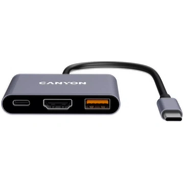 Canyon USB-3-in1 HUB USB-C HDMI/1xUSB-A/PD 100W re