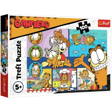 Puzzle Trefl Garfield, 100 gabaliņu, Slinkais Garf