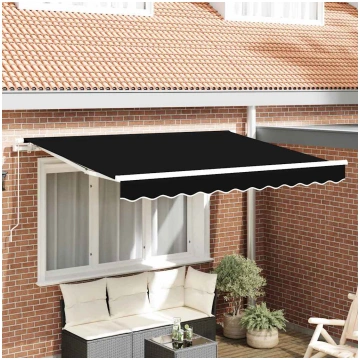 Markīzes rezerves audums melna 350 x 250 cm audekl