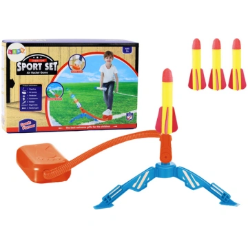 Foam Rocket Launcher Pump 3 Pieces Yellow