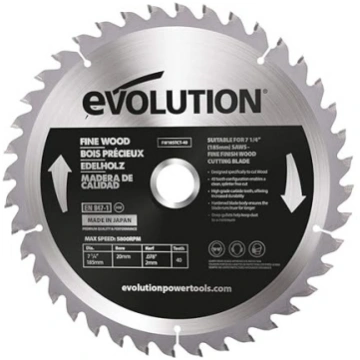 Evolution Power Tools FW185TCT-40, aizagblad for h