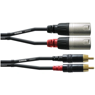 Cordial 2 x RCA to 2 x XLR audio cable, 3 m (CFU3M